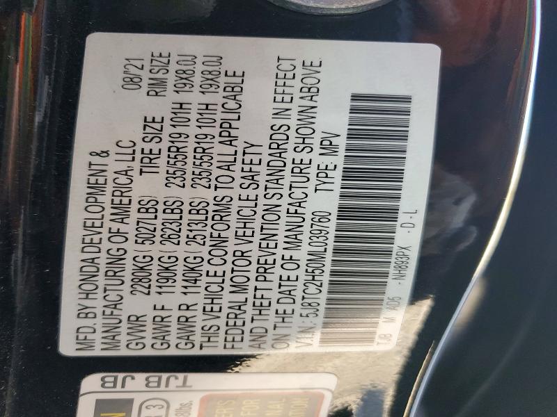 Photo 14 from auction – 2021 ACURA RDX with VIN 5J8TC2H50ML039760