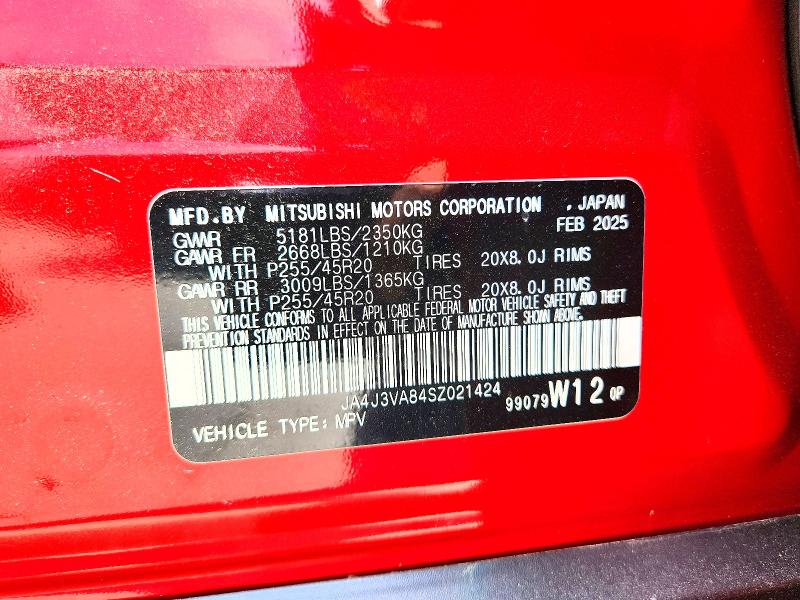 Photo 14 from auction – 2025 MITSUBISHI OUTLANDER with VIN JA4J3VA84SZ021424