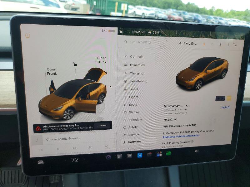 Photo 9 from auction – 2023 TESLA MODEL Y with VIN 7SAYGDEE7PF674980