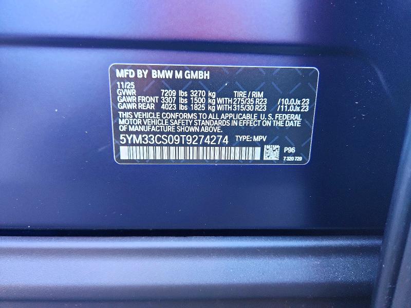 Снимка 14 от търг – 2026 BMW XM с VIN 5YM33CS09T9274274