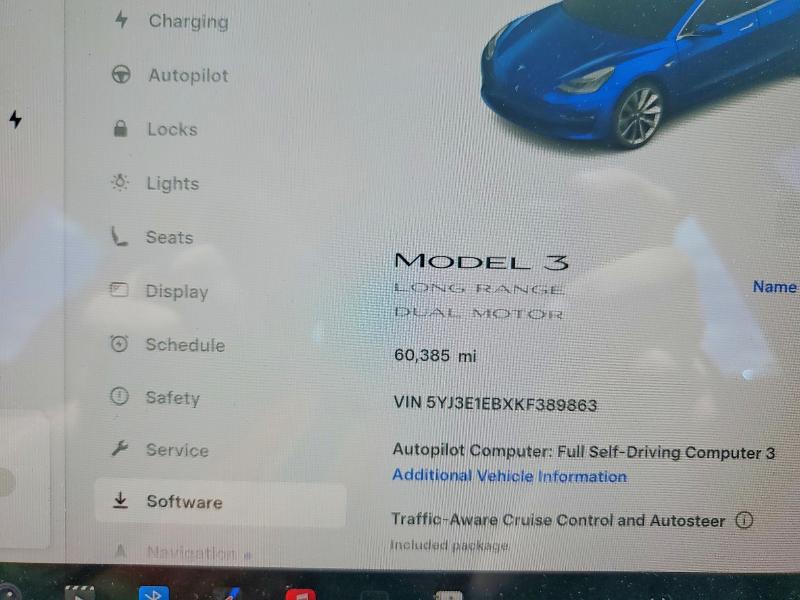 صورة رقم 9 من المزاد - 2019 TESLA MODEL 3 مع VIN 5YJ3E1EBXKF389863