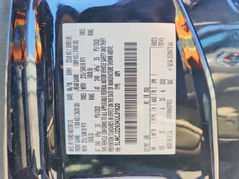 Photo 14 from auction – 2019 LINCOLN MKC with VIN 5LMCJ2D93KUL01820