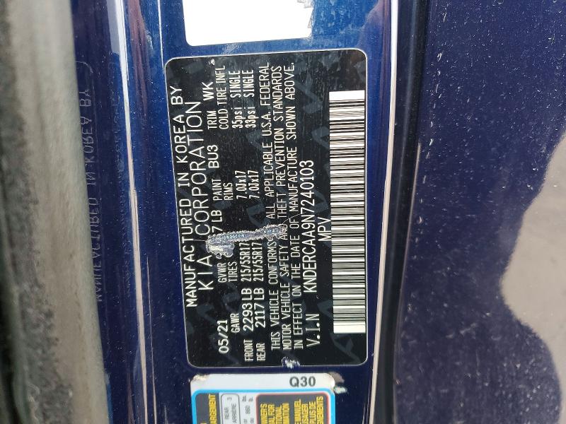 Photo 14 from auction – 2022 KIA SELTOS with VIN KNDERCAA9N7240103