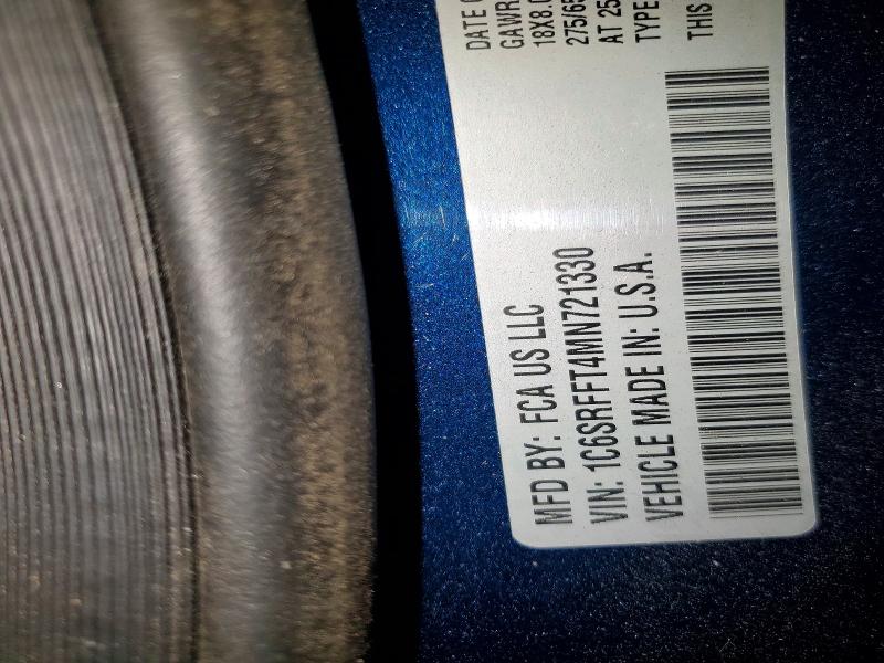Photo 14 from auction – 2021 RAM 1500 with VIN 1C6SRFFT4MN721330