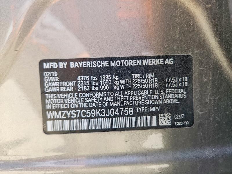 Photo 14 from auction – 2019 MINI COOPER with VIN WMZYS7C59K3J04758
