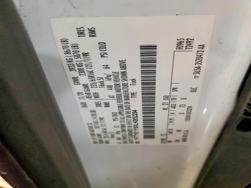 Photo 14 from auction – 2020 FORD TRANSIT with VIN 1FTYE1Y8XLKB52204