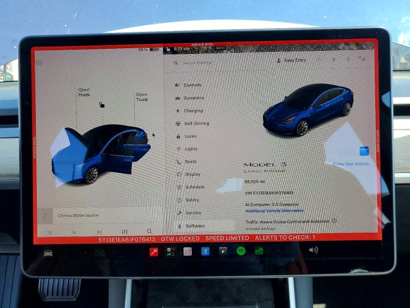 Photo 9 from auction – 2018 TESLA MODEL 3 with VIN 5YJ3E1EA6JF076413