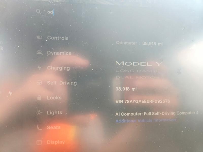 Photo 9 from auction – 2024 TESLA MODEL Y with VIN 7SAYGAEE6RF092676