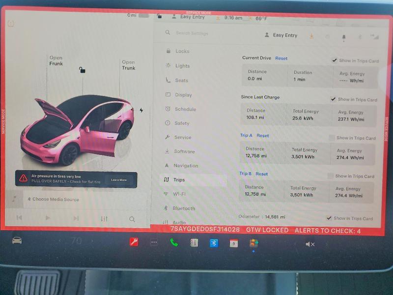 Photo 9 from auction – 2025 TESLA MODEL Y with VIN 7SAYGDED0SF314028