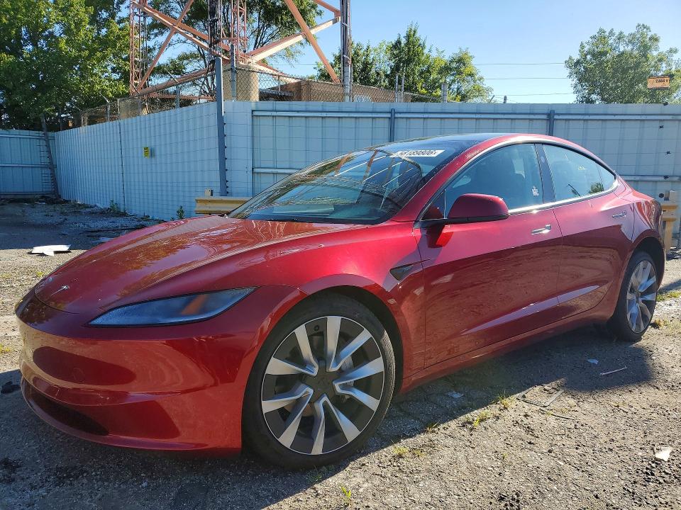 TESLA MODEL 3 2025 with VIN 5YJ3E1EBXSF907468 - Photo from auction