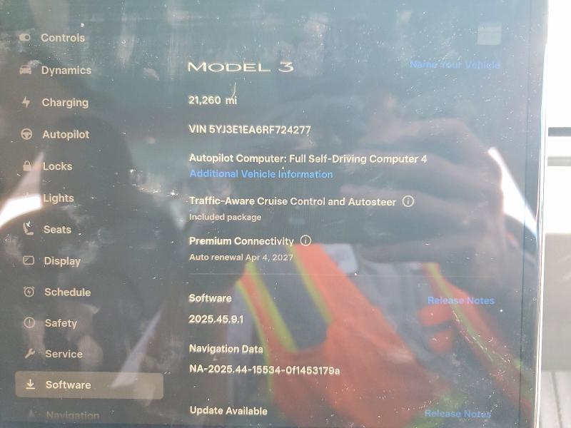 Photo 9 from auction – 2024 TESLA MODEL 3 with VIN 5YJ3E1EA6RF724277
