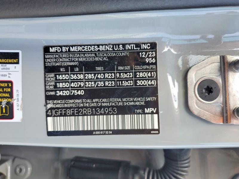 Photo 14 from auction – 2024 MERCEDES-BENZ GLS with VIN 4JGFF8FE2RB134953