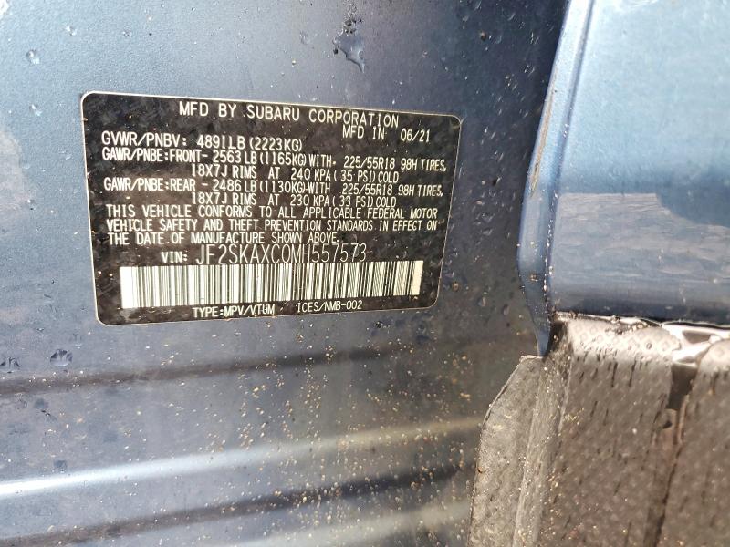 Photo 14 from auction – 2021 SUBARU FORESTER with VIN JF2SKAXC0MH557573