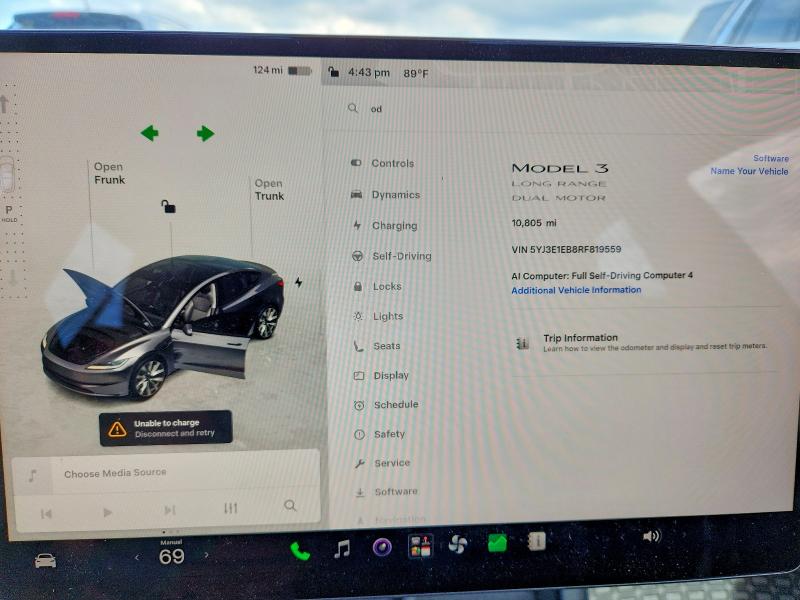 Photo 9 from auction – 2024 TESLA MODEL 3 with VIN 5YJ3E1EB8RF819559
