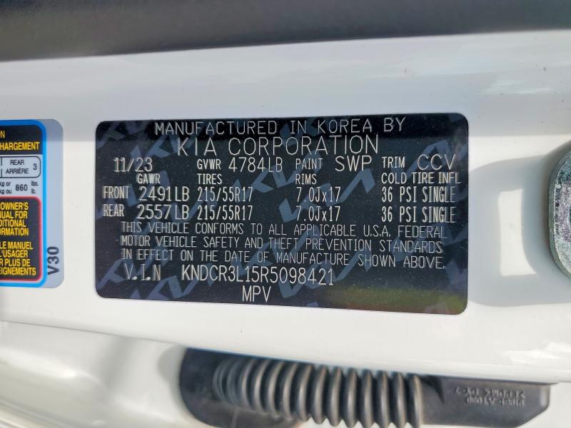 Photo 14 from auction – 2024 KIA NIRO with VIN KNDCR3L15R5098421