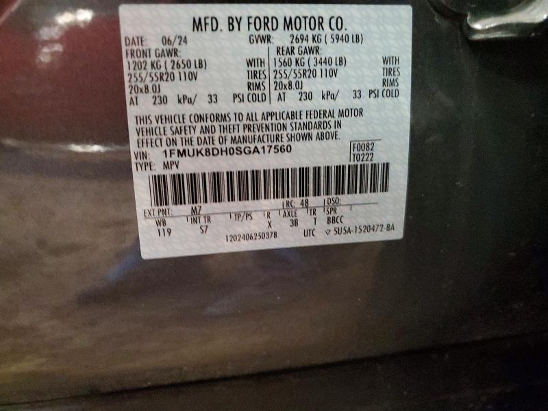 Photo 14 from auction – 2025 FORD EXPLORER with VIN 1FMUK8DH0SGA17560
