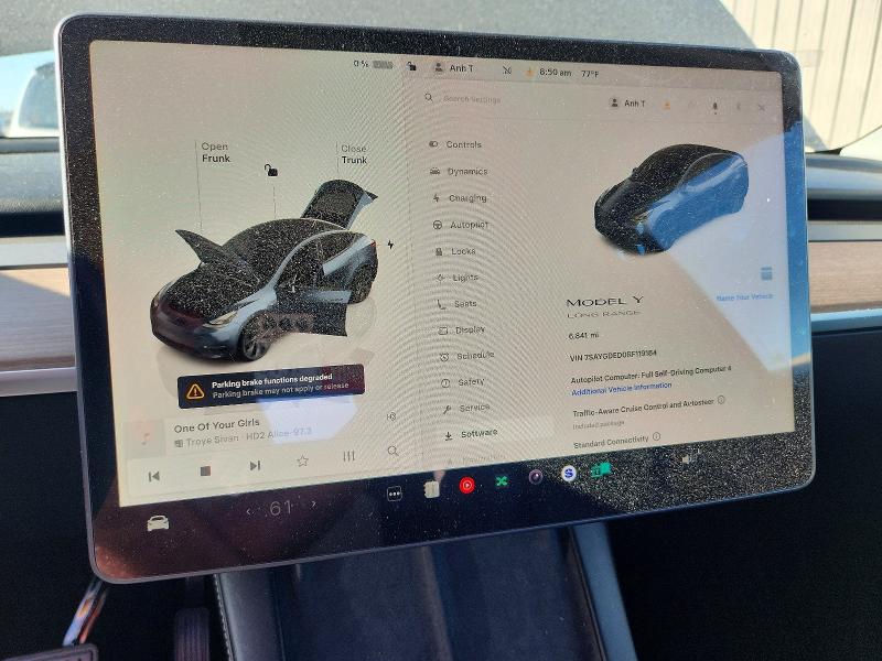 Photo 9 from auction – 2024 TESLA MODEL Y with VIN 7SAYGDED0RF119184