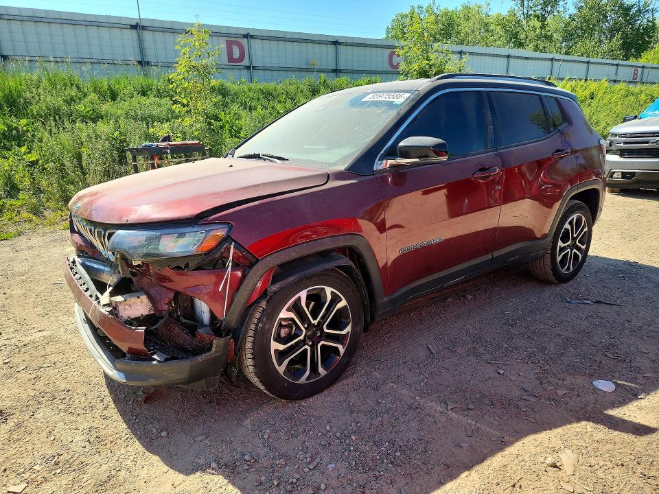JEEP COMPASS 2022 with VIN 3C4NJDCB1NT112078 - Photo from auction
