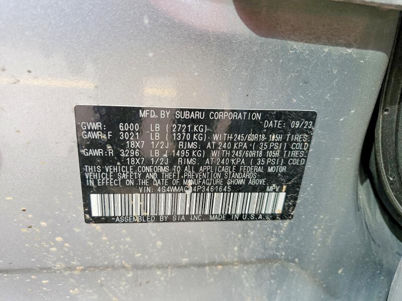 Photo 14 from auction – 2023 SUBARU ASCENT with VIN 4S4WMACD4P3461645