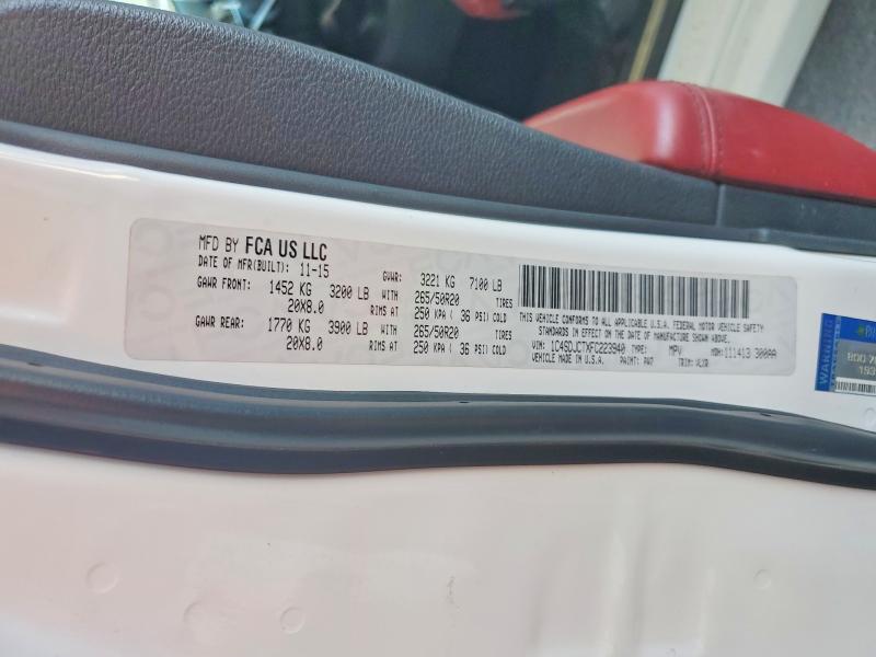 Photo 14 from auction – 2015 DODGE DURANGO with VIN 1C4SDJCTXFC223940