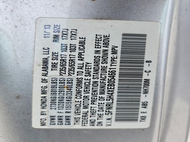 Photo 14 from auction – 2014 HONDA ODYSSEY with VIN 5FNRL5H4XEB054661