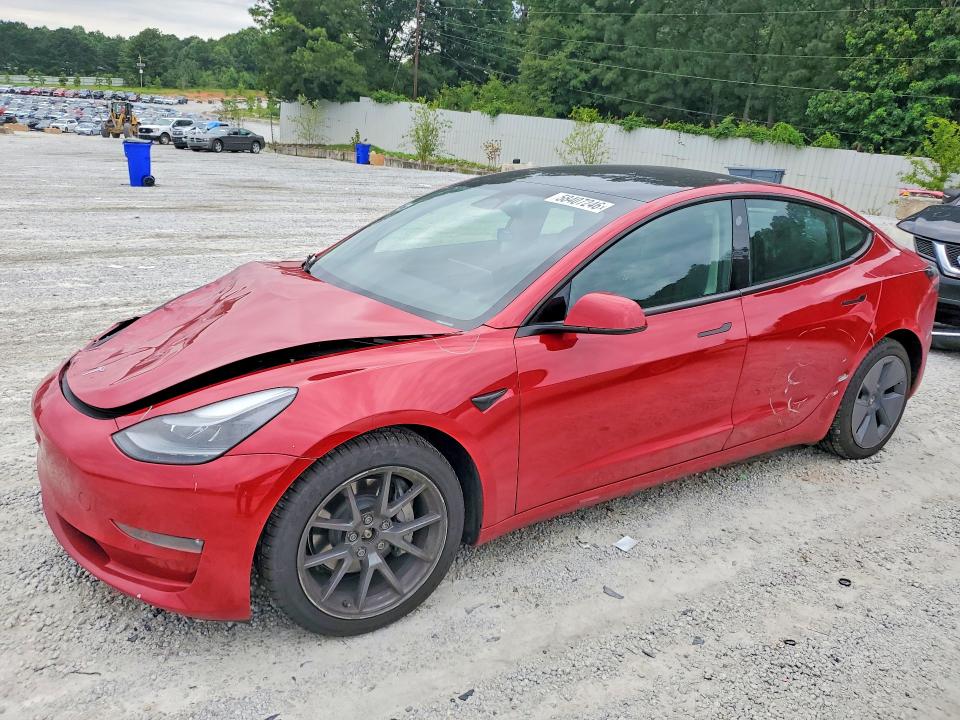 TESLA MODEL 3 2022 with VIN 5YJ3E1EB0NF170057 - Photo from auction