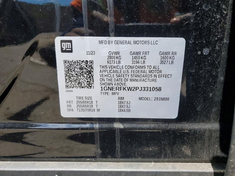 Photo 14 from auction – 2023 CHEVROLET TRAVERSE with VIN 1GNERFKW2PJ331058