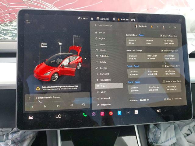 Photo 9 from auction – 2018 TESLA MODEL 3 with VIN 5YJ3E1EB2JF135224
