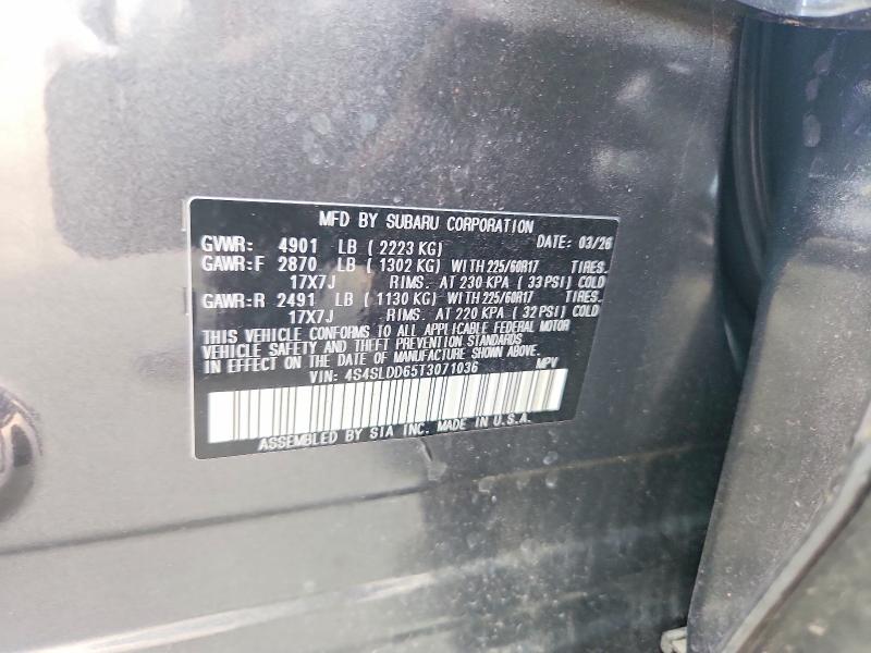 Photo 14 from auction – 2026 SUBARU FORESTER with VIN 4S4SLDD65T3071036