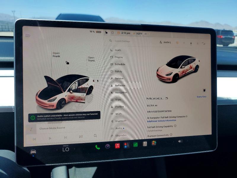 Photo 9 from auction – 2023 TESLA MODEL 3 with VIN 5YJ3E1EA2PF397910