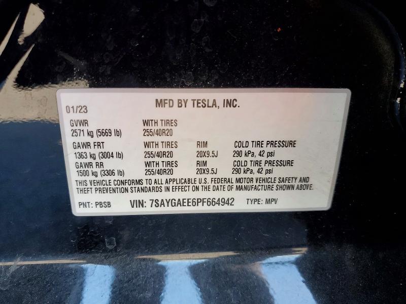 صورة رقم 14 من المزاد - 2023 TESLA MODEL Y مع VIN 7SAYGAEE6PF664942
