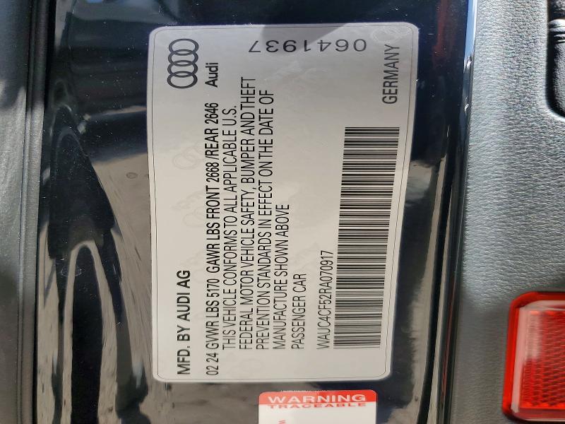 Photo 14 from auction – 2024 AUDI S5 with VIN WAUC4CF52RA070917