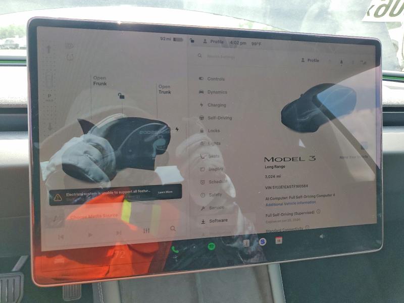 Photo 9 from auction – 2026 TESLA MODEL 3 with VIN 5YJ3E1EA5TF160564