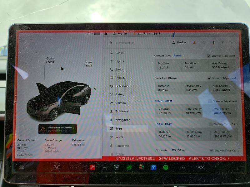 Photo 9 from auction – 2018 TESLA MODEL 3 with VIN 5YJ3E1EA4JF017862