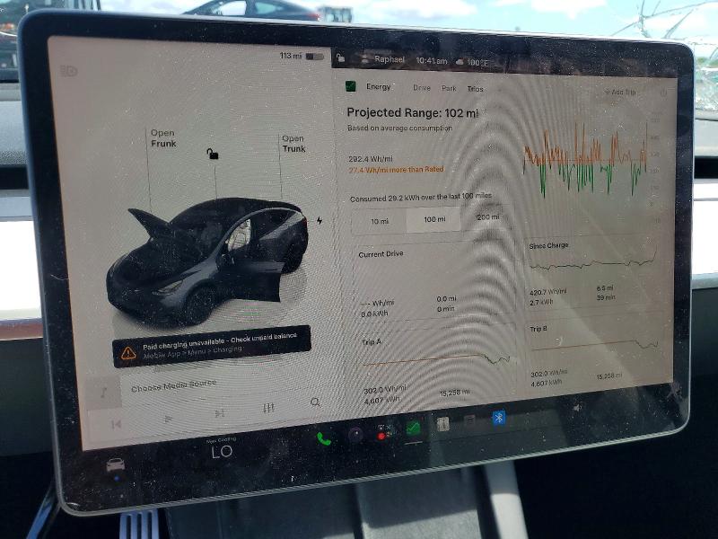 Photo 9 from auction – 2022 TESLA MODEL Y with VIN 7SAYGDEF3NF462602