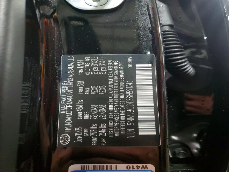 Photo 14 from auction – 2025 HYUNDAI TUCSON with VIN 5NMJBCDE5SH591743