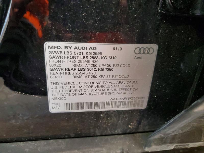 Photo 14 from auction – 2019 AUDI SQ5 with VIN WA1B4AFY6K2053500