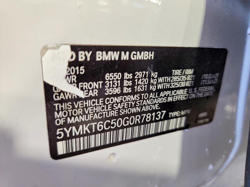 Photo 14 from auction – 2016 BMW X5 with VIN 5YMKT6C50G0R78137
