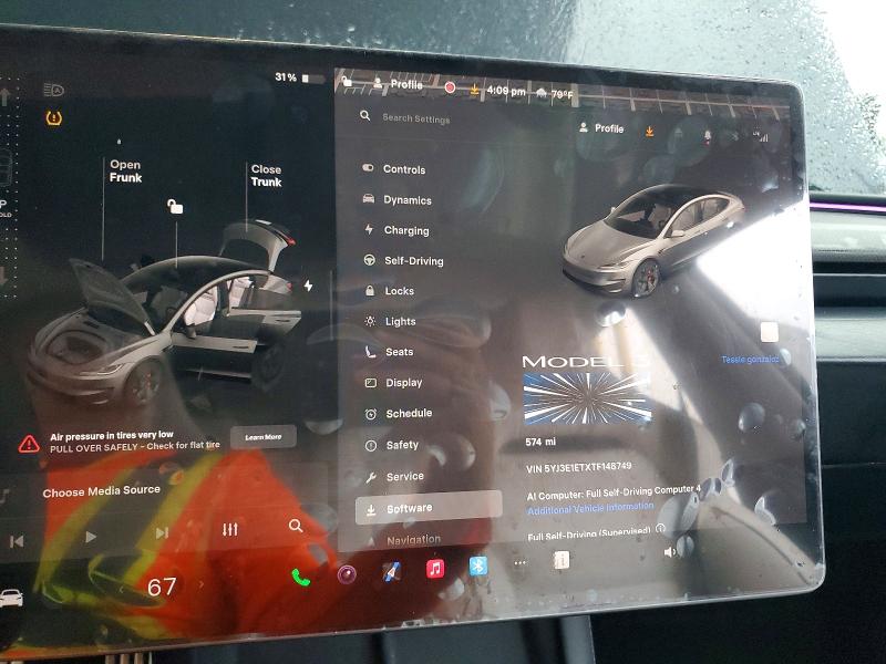 Photo 9 from auction – 2026 TESLA MODEL 3 with VIN 5YJ3E1ETXTF148749