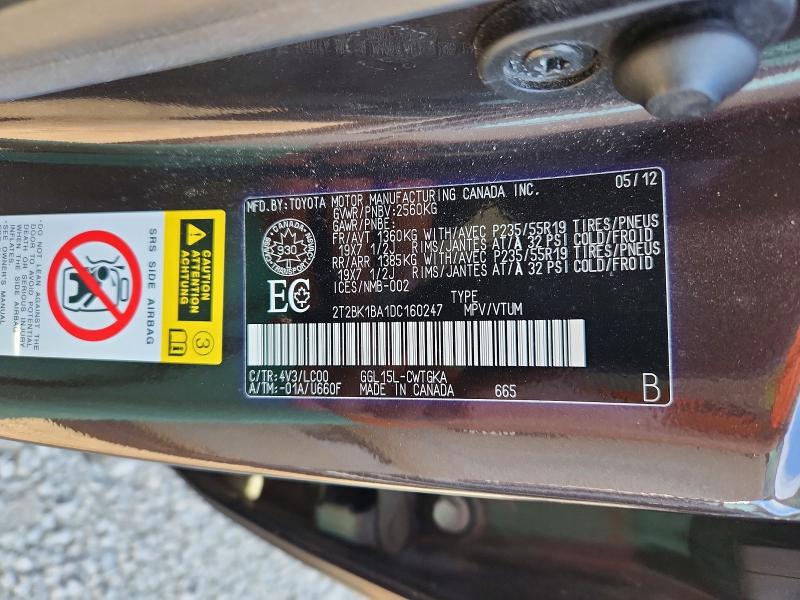 Photo 14 from auction – 2013 LEXUS RX 350 with VIN 2T2BK1BA1DC160247