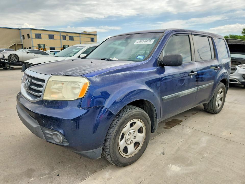 HONDA PILOT 2013 with VIN 5FNYF3H21DB035355 - Photo from auction