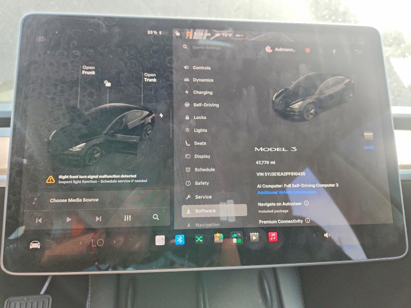 Photo 9 from auction – 2023 TESLA MODEL 3 with VIN 5YJ3E1EA2PF610435
