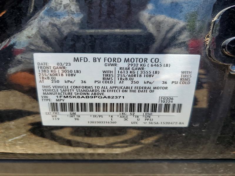 Photo 14 from auction – 2023 FORD EXPLORER with VIN 1FM5K8AB9PGA82371