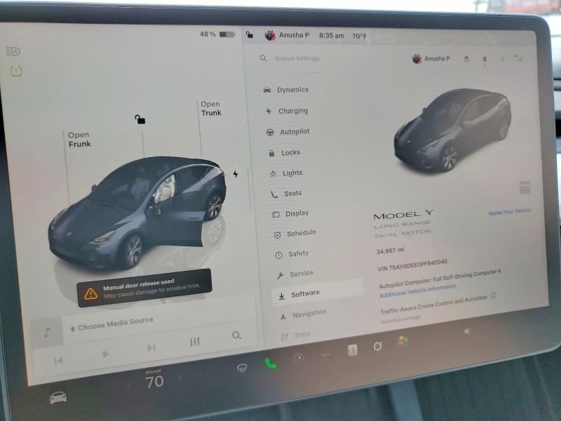 Photo 9 from auction – 2023 TESLA MODEL Y with VIN 7SAYGDEE0PF840045