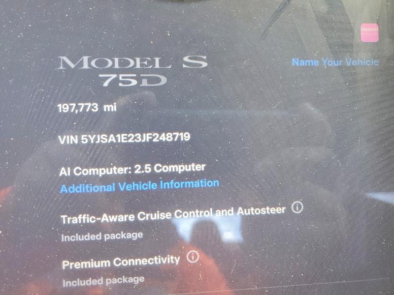 Photo 9 from auction – 2018 TESLA MODEL S with VIN 5YJSA1E23JF248719