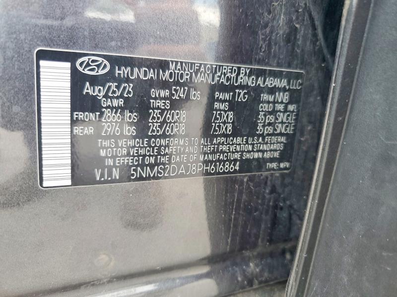 Photo 14 from auction – 2023 HYUNDAI SANTA FE with VIN 5NMS2DAJ8PH616864