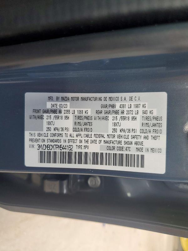 Photo 14 from auction – 2023 MAZDA CX-30 with VIN 3MVDMBCM7PM544162