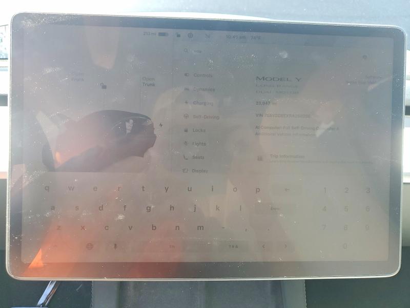 Photo 9 from auction – 2024 TESLA MODEL Y with VIN 7SAYGDEEXRA288280