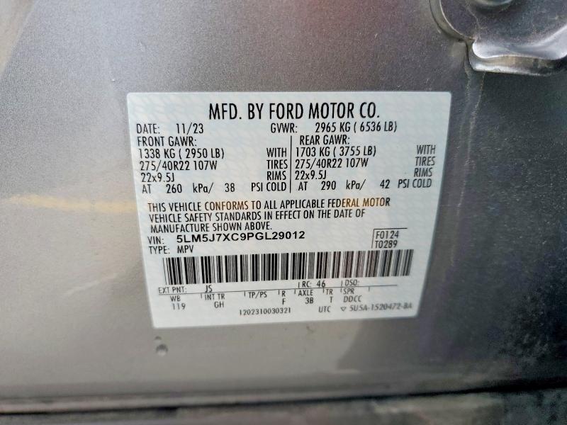 Photo 14 from auction – 2023 LINCOLN AVIATOR with VIN 5LM5J7XC9PGL29012