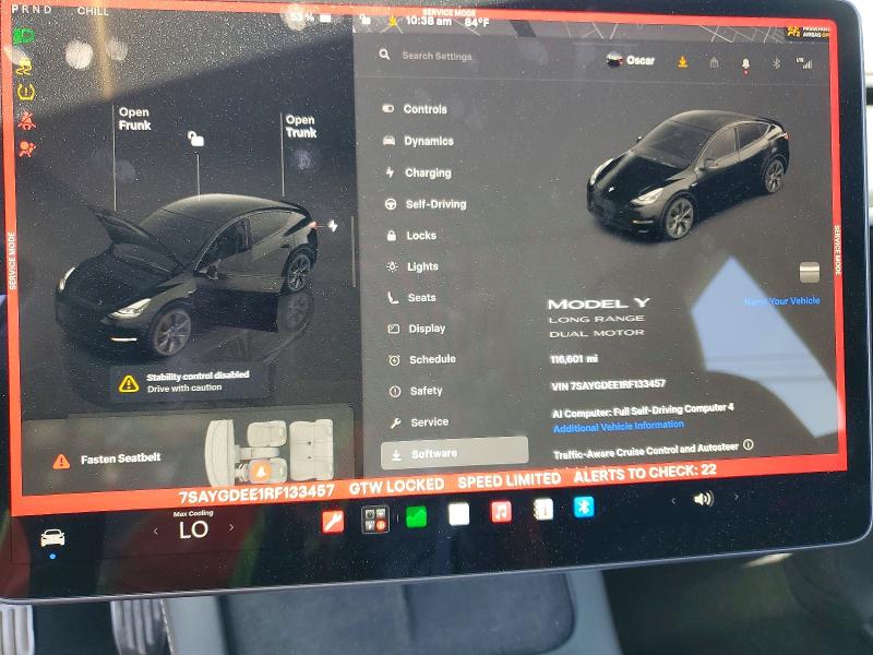 Photo 9 from auction – 2024 TESLA MODEL Y with VIN 7SAYGDEE1RF133457
